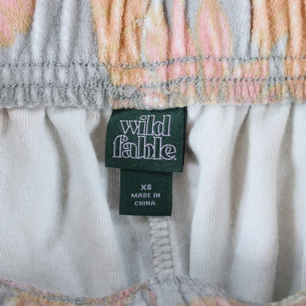 Wild Fable Floral Terry Cloth Halter Top and‎ Shorts Lounge Set Pink XS NWT